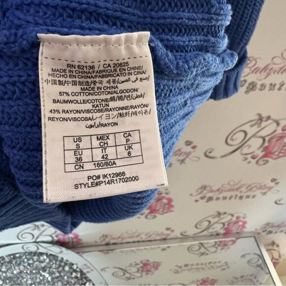 Guess by Marciano knit long mini dress sweater knitted Blue Women's Sweater - Picture 5 of 5